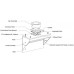 Food Truck Low Profile Exhaust Hood System Includes a stainless steel exhaust hood, an exhaust fan, an adjustable duct section, and installation hardware (8 Long Hood & Fan)