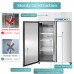 2 Door Commercial Freezer, EQCHEN EQ-48F 48" W Reach in Upright Freezer 36 Cu.ft for Restaurant, Bar, Shop, et