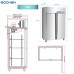 2 Door Commercial Refrigerator, Eqchen EQ-48R 48" W Reach in Fridge 36 Cu.ft Upright Cooler for Restaurant, Bar, Shop, etc