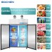 Commercial Refrigerator and Freezer, Eqchen EQ-48RF 48"  2 door Reach in Refrigerator and Freezer Combo 36 Cu.ft