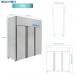 3 Door Commercial Freezer, Eqchen EQ-72F 72" W Reach in Upright Freezer 54 Cu.ft for Restaurant, Bar, Shop, etc