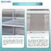 3 Door Commercial Refrigerator, Eqchen EQ-72R 72" W Reach in Fridge 54 Cu.ft Upright Cooler for Restaurant, Bar, Shop, etc