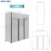 3 Door Commercial Refrigerator and Freezer, EQCHEN 72" 3 door Reach-In Commercial Fridge Freezer Combo 54 Cu.ft