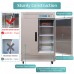 2 Door Commercial Freezer, Eqchen EQF-49B 54" W Reach in Upright Freezer 49 Cu.ft for Restaurant, Bar, Shop, etc