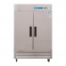 2 Door Commercial Freezer, Eqchen EQF-49B 54" W Reach in Upright Freezer 49 Cu.ft for Restaurant, Bar, Shop, etc