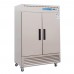 2 Door Commercial Freezer, Eqchen EQF-49B 54" W Reach in Upright Freezer 49 Cu.ft for Restaurant, Bar, Shop, etc