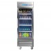 1 Glass Door Commercial Refrigerator, Eqchen EQR-23BG 27" W Reach in Fridge 23 Cu.ft Upright Cooler for Restaurant, Bar, Shop, etc