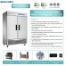 2 Door Commercial Refrigerator, Eqchen EQR-49B 54" W Reach in Fridge 49 Cu.ft Upright Cooler for Restaurant, Bar, Shop, etc