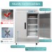 2 Door Commercial Refrigerator, Eqchen EQR-49B 54" W Reach in Fridge 49 Cu.ft Upright Cooler for Restaurant, Bar, Shop, etc