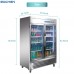 2 Glass Door Commercial Refrigerator, Eqchen EQR-49BG 54" W Reach in Fridge 49 Cu.ft Upright Cooler for Restaurant, Bar, Shop, etc