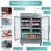 2 Glass Door Commercial Refrigerator, Eqchen EQR-49BG 54" W Reach in Fridge 49 Cu.ft Upright Cooler for Restaurant, Bar, Shop, etc