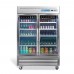 2 Glass Door Commercial Refrigerator, Eqchen EQR-49BG 54" W Reach in Fridge 49 Cu.ft Upright Cooler for Restaurant, Bar, Shop, etc