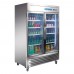 2 Glass Door Commercial Refrigerator, Eqchen EQR-49BG 54" W Reach in Fridge 49 Cu.ft Upright Cooler for Restaurant, Bar, Shop, etc