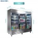 3 Glass Door Commercial Refrigerator, Eqchen EQR-82BG 82" W Reach in Fridge 72 Cu.ft Upright Cooler for Restaurant, Bar, Shop, etc