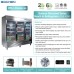 3 Glass Door Commercial Refrigerator, Eqchen EQR-82BG 82" W Reach in Fridge 72 Cu.ft Upright Cooler for Restaurant, Bar, Shop, etc