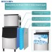 EQCHEN 500 lbs Commercial Ice Maker Machine with 375 lbs Storage Capacity EQSK-529
