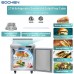 Sandwich Prep Table Refrigerator, EQCHEN 27" 1 Door Mega Top Salad Sandwich Prep Table. EQCHEN Mega Top