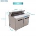 Sandwich Prep Table Refrigerator, EQCHEN 48" 2 Door Commercial Salad Sandwich Food Prep Table Cooler