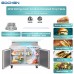 Sandwich Prep Table Refrigerator, EQCHEN 48" 2 Door Commercial Salad Sandwich Food Prep Table Cooler