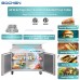 EQSR-48BM Sandwich Prep Table Refrigerator, EQCHEN 48" 2 Door Mega Top Salad Sandwich Prep Table. EQCHEN Mega Top