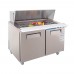 EQSR-48BM Sandwich Prep Table Refrigerator, EQCHEN 48" 2 Door Mega Top Salad Sandwich Prep Table. EQCHEN Mega Top