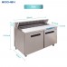 EQSR-60B Sandwich Prep Table Refrigerator, EQCHEN 60" 2 Door Commercial Salad Sandwich Prep Table. EQCHEN Sandwich Prep Table