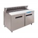 EQSR-60B Sandwich Prep Table Refrigerator, EQCHEN 60" 2 Door Commercial Salad Sandwich Prep Table. EQCHEN Sandwich Prep Table