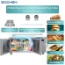 EQSR-72B Sandwich Prep Table Refrigerator, EQCHEN 72" 3 Door Commercial Salad Sandwich Prep Table. EQCHEN Sandwich Prep Table