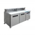 EQSR-72B Sandwich Prep Table Refrigerator, EQCHEN 72" 3 Door Commercial Salad Sandwich Prep Table. EQCHEN Sandwich Prep Table