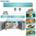 EQSR-72BM Sandwich Prep Table Refrigerator, EQCHEN 72" 3 Door Mega Top Salad Sandwich Prep Table. EQCHEN Mega Top