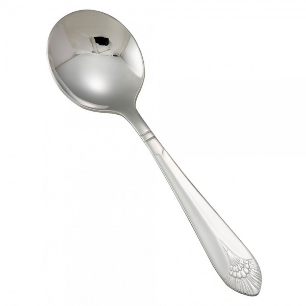 Winco 0031-04 6 Peacock Flatware Stainless Steel Bouillon Spoon