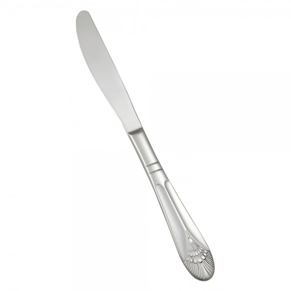 Winco 0031-18 9-5/8 Peacock Flatware Stainless Steel European Table Knife