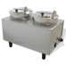 Winco Benchmark 51072P Two 7 Qt. Wells Countertop Food Topping Warmer with Two 3oz Ladle - 120V