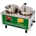 Winco Benchmark 51073A Two 7 Qt. Wells Countertop Chili/Cheese Food Topping Warmer with 3oz Ladle & Pump - 120V