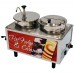 Winco Benchmark 51073H Two 7 Qt. Wells Countertop Food Topping Warmer Hot Fudge/Caramel with 3oz Ladle & Pump - 120V