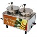 Winco Benchmark 51074H Two 7 Qt. Wells Countertop Food Topping Warmer Hot Fudge/Caramel with Two Pumps - 120V