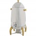 Winco 905A Virtuoso 5 Gallon Stainless Steel Coffee Chafer Urn with Gold Legs