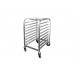 Winco ALRK-10BK Aluminum 10-Tier Sheet Pan Rack with Brakes, Knocked Down