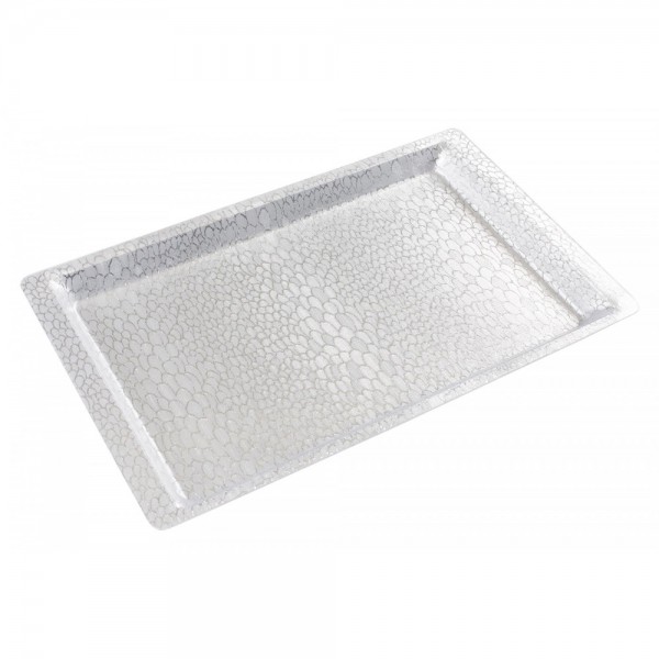 Winco AST-1S Full Size Silver Textured Acrylic Display Tray Winco AST-1S Full Size Silver Textured Acrylic Display Tray