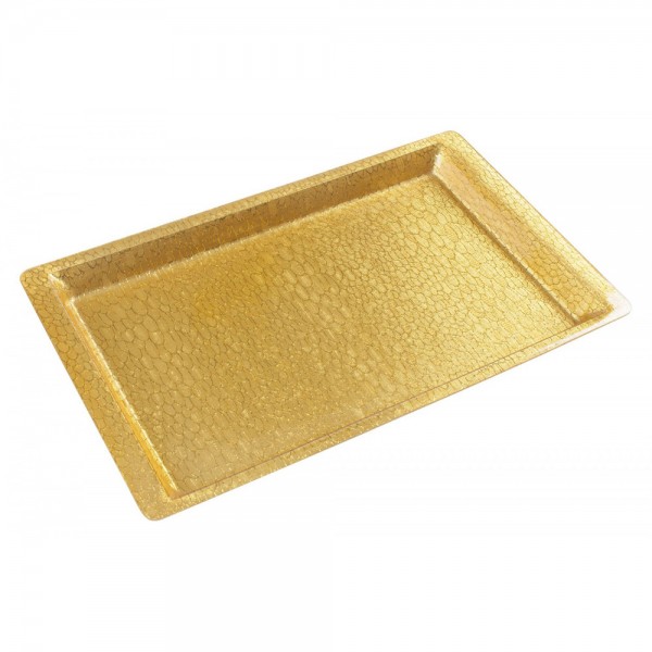Winco AST-2G Full Size Gold Textured Acrylic Display Tray Winco AST-2G Full Size Gold Textured Acrylic Display Tray