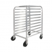 Winco AWRK-10 Aluminum 10-Tier Welded Sheet Pan Rack with Brakes