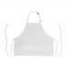 Winco BA-2724W White 24 L x 27 1/2 W Signature Chef Poly-Cotton Mid-Length Bib Apron With 3 Vertical Waist Pockets