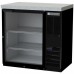 Beverage Air BB36HC-1-FG-B-27 36 Black Glass Swing Door Food Rated Back Bar Refrigerator with 2 Stainless Steel Top