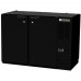 Beverage Air BB48HC-1-F-PT-B 48 Pass-Thru Black Two Solid Door Food Rated Back Bar Refrigerator