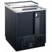 Wowcooler BBC-25 25" Horizontal Reach-In Black Bottle Cooler - 5 Cu. Ft.