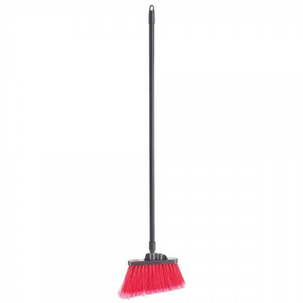 Winco BRAF-9R-H 48 Red Lobby Broom with Angle Bristles and Black Handle Winco BRAF-9R-H 48 Red Lobby Broom with Angle Bristles and Black Handle