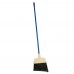 Winco BRM-60L 60 Black Lobby Broom with Angle Bristles and Blue Handle Winco BRM-60L 60 Black Lobby Broom with Angle Bristles and Blue Handle