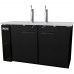 Migali C-DD60-2-HC 60" Refrigerated Two Tap Direct Draw Beer Dispenser  - (2) 1/2 Keg Capacity