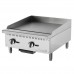 Migali C-G24T 24" Gas Countertop Griddle with Thermostatic Control - 25,000 BTU