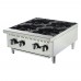 Migali C-HP-4-24 24" Gas Countertop 4 Burner Hot Plate - 100,000 BTU